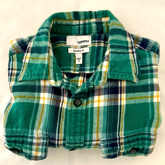 Sonoma~Flannel Shirt / Modern Fit / Button Front - Picture 8 of 9